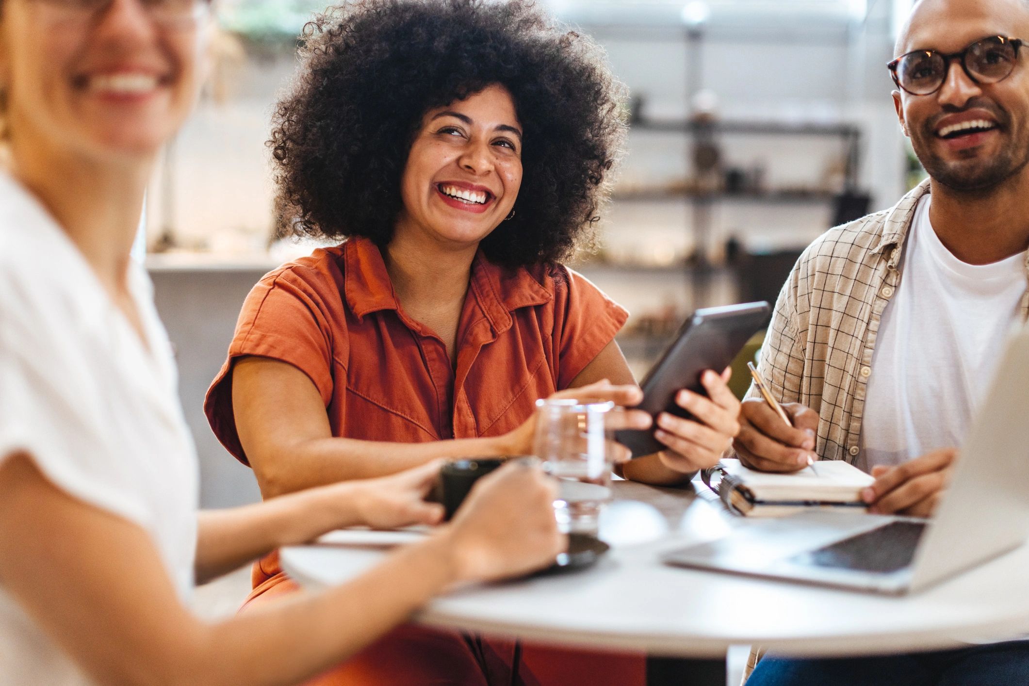 Group meeting at a cafe (placeholder for member testimonial)